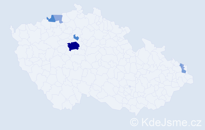 Příjmení: 'Kondrková', počet výskytů 19 v celé ČR