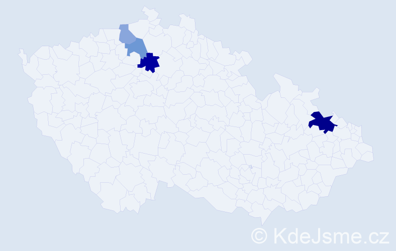 Příjmení: 'Dudoková', počet výskytů 8 v celé ČR