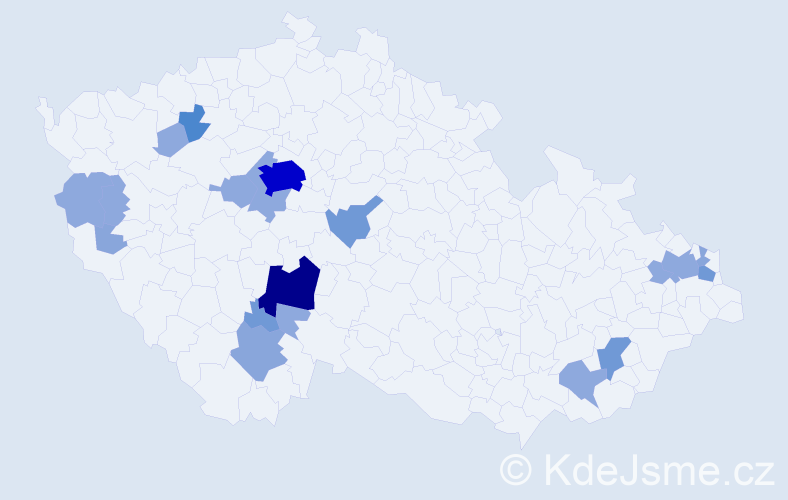 Příjmení: 'Nuhlíčková', počet výskytů 48 v celé ČR