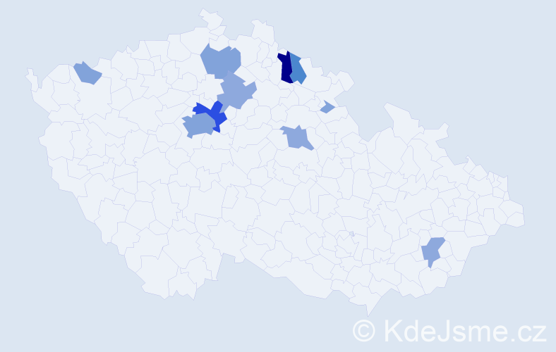 Příjmení: 'Menec', počet výskytů 28 v celé ČR