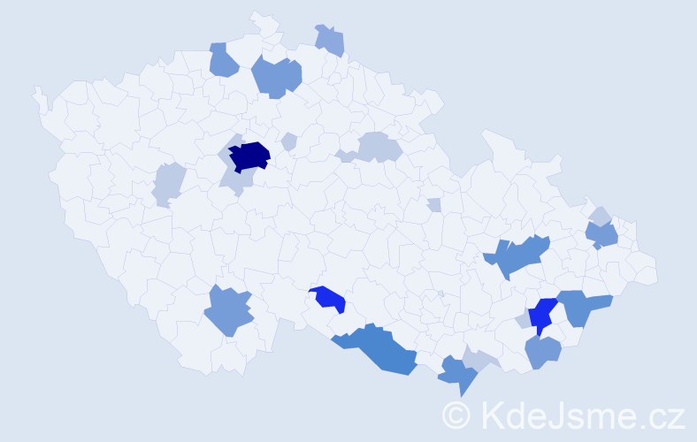 Příjmení: 'Hlatká', počet výskytů 66 v celé ČR