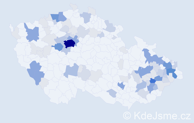 Příjmení: 'Čubová', počet výskytů 300 v celé ČR