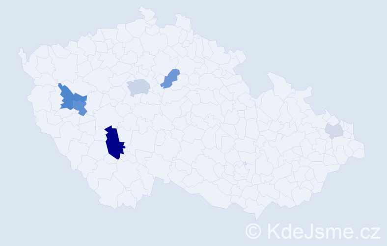 Příjmení: 'Kacbundová', počet výskytů 16 v celé ČR