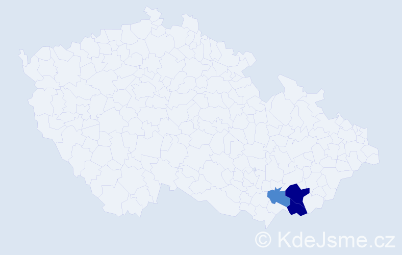 Příjmení: 'Leskovanová', počet výskytů 10 v celé ČR