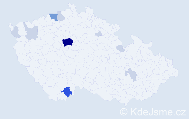 Příjmení: 'Kolesnik', počet výskytů 31 v celé ČR