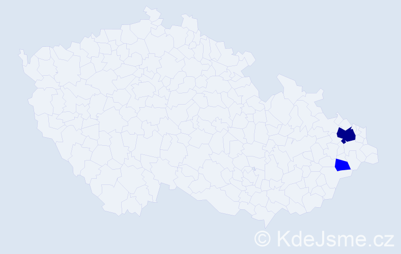 Příjmení: 'Setlíková', počet výskytů 3 v celé ČR