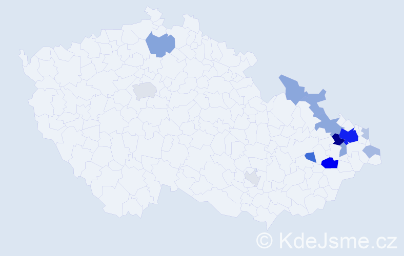 Příjmení: 'Figalová', počet výskytů 38 v celé ČR