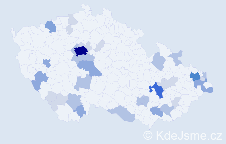 Příjmení: 'Marčan', počet výskytů 96 v celé ČR