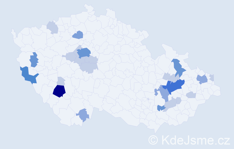 Příjmení: 'Bambásková', počet výskytů 59 v celé ČR