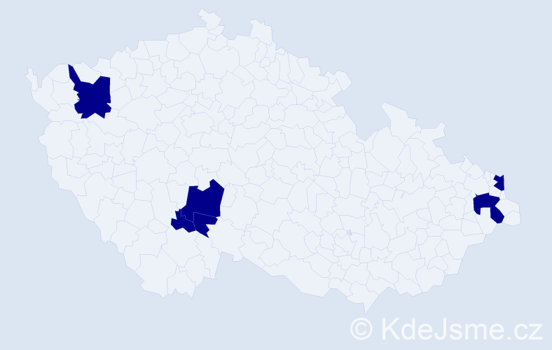 Příjmení: 'Sabon', počet výskytů 6 v celé ČR