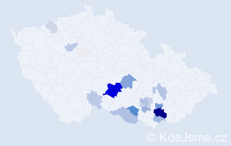 Příjmení: 'Filipenská', počet výskytů 50 v celé ČR