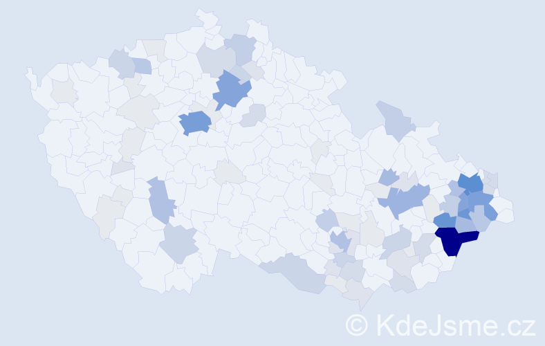 Příjmení: 'Kneblová', počet výskytů 330 v celé ČR