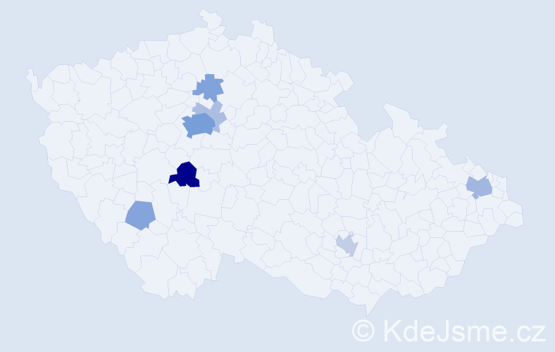 Příjmení: 'Korpan', počet výskytů 28 v celé ČR