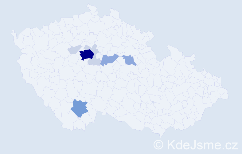 Příjmení: 'Pavlyshynets', počet výskytů 24 v celé ČR