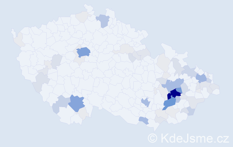 Příjmení: 'Caletka', počet výskytů 282 v celé ČR