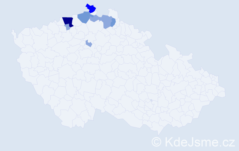Příjmení: 'Faflák', počet výskytů 18 v celé ČR