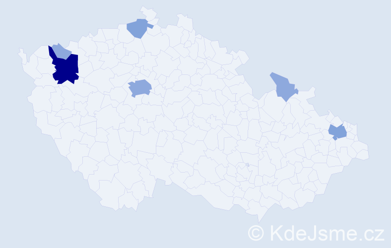 Příjmení: 'Chrust', počet výskytů 15 v celé ČR