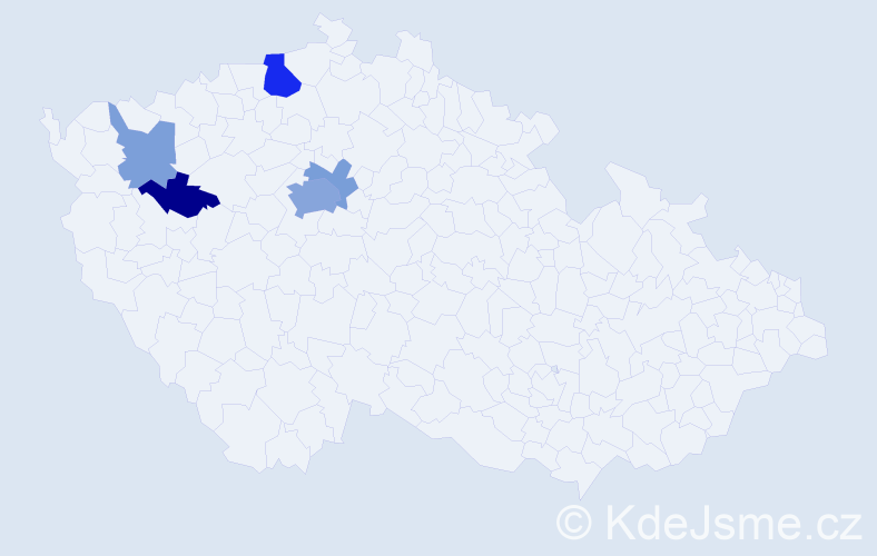 Příjmení: 'Kondratyev', počet výskytů 13 v celé ČR