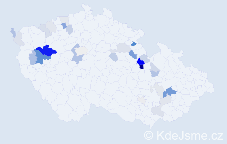 Příjmení: 'Čipčalová', počet výskytů 75 v celé ČR