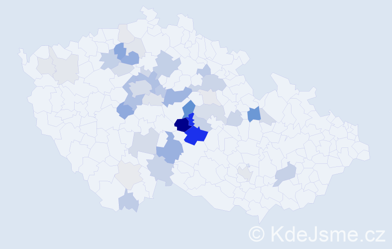 Příjmení: 'Kotěrová', počet výskytů 122 v celé ČR