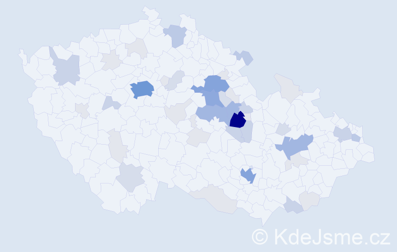 Příjmení: 'Veselíková', počet výskytů 149 v celé ČR