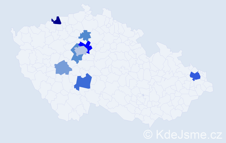Příjmení: 'Koktanová', počet výskytů 21 v celé ČR