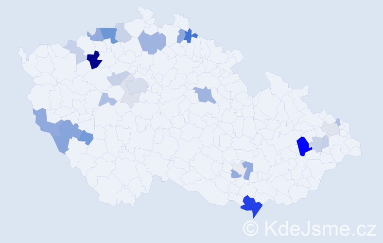 Příjmení: 'Mildner', počet výskytů 78 v celé ČR