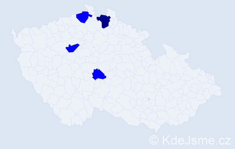 Příjmení: 'Stančevová', počet výskytů 5 v celé ČR