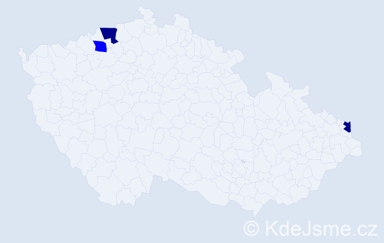 Příjmení: 'Sečánská', počet výskytů 5 v celé ČR