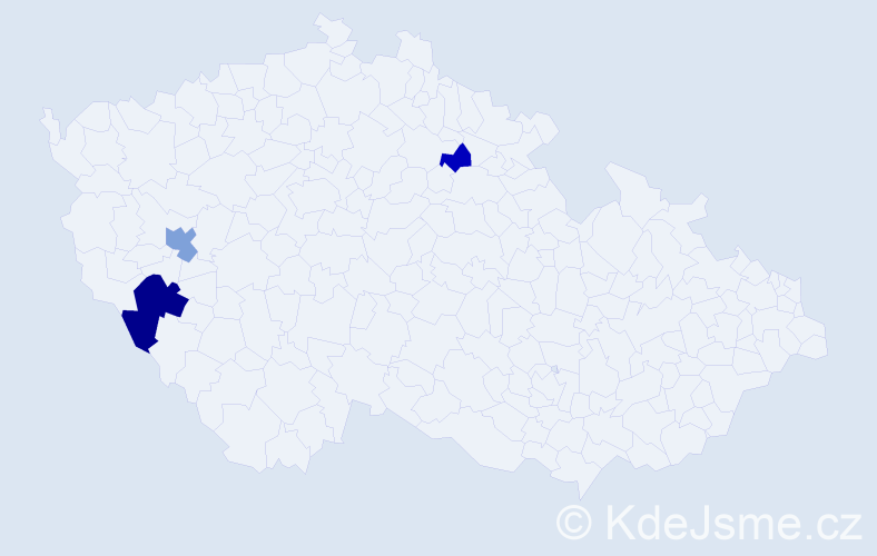 Příjmení: 'Pericat', počet výskytů 6 v celé ČR
