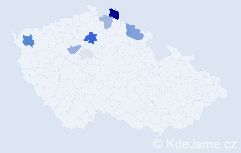 Příjmení: 'Barac', počet výskytů 20 v celé ČR