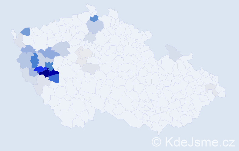 Příjmení: 'Tobrmanová', počet výskytů 92 v celé ČR
