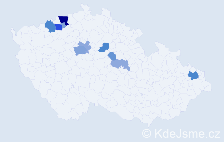 Příjmení: 'Majerčinová', počet výskytů 34 v celé ČR
