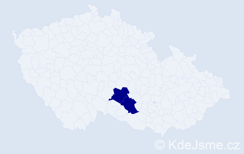 Příjmení: 'Kisslerová', počet výskytů 8 v celé ČR