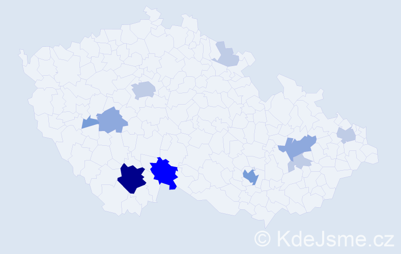 Příjmení: 'Krieg', počet výskytů 32 v celé ČR