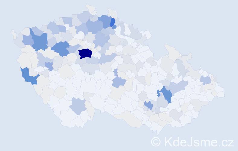 Příjmení: 'Hornová', počet výskytů 743 v celé ČR