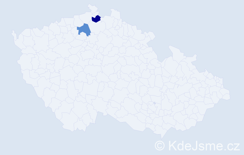 Příjmení: 'Becci', počet výskytů 2 v celé ČR