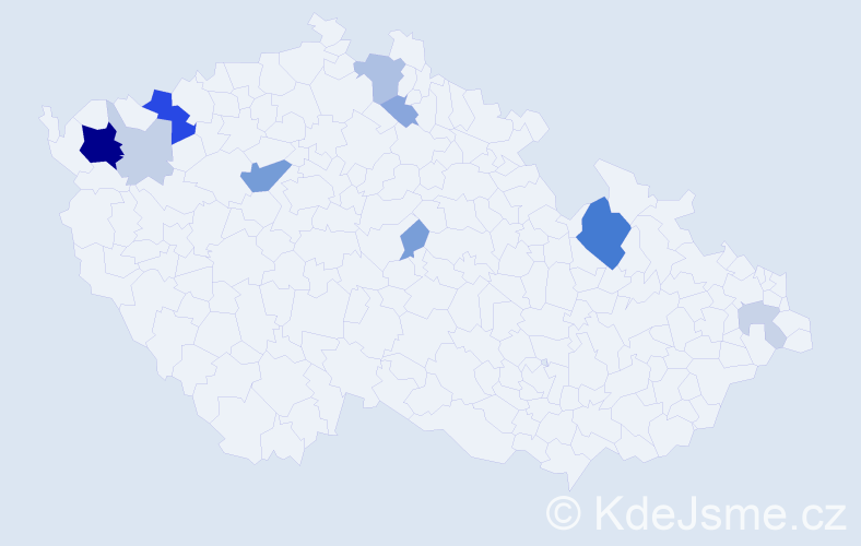Příjmení: 'Lichnerová', počet výskytů 29 v celé ČR