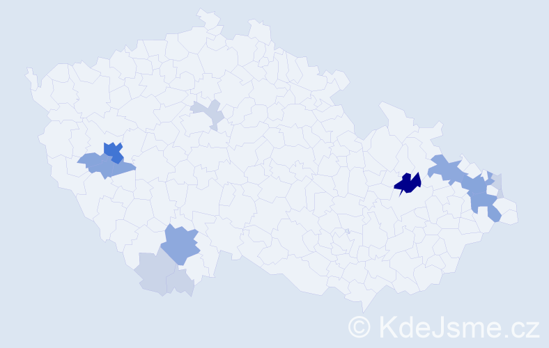 Příjmení: 'Pachová', počet výskytů 46 v celé ČR