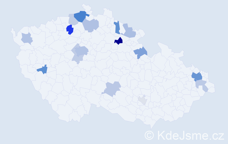 Příjmení: 'Baudiš', počet výskytů 36 v celé ČR