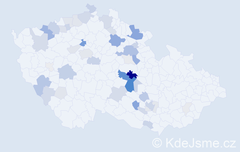 Příjmení: 'Hamák', počet výskytů 149 v celé ČR