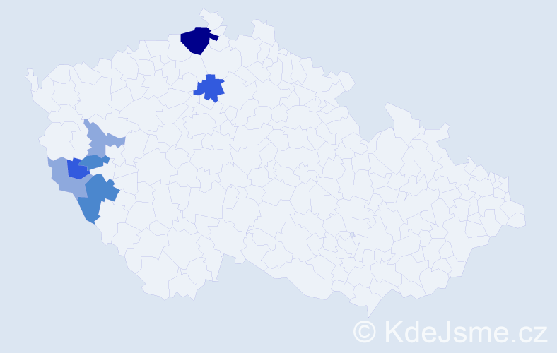 Příjmení: 'Egr', počet výskytů 17 v celé ČR