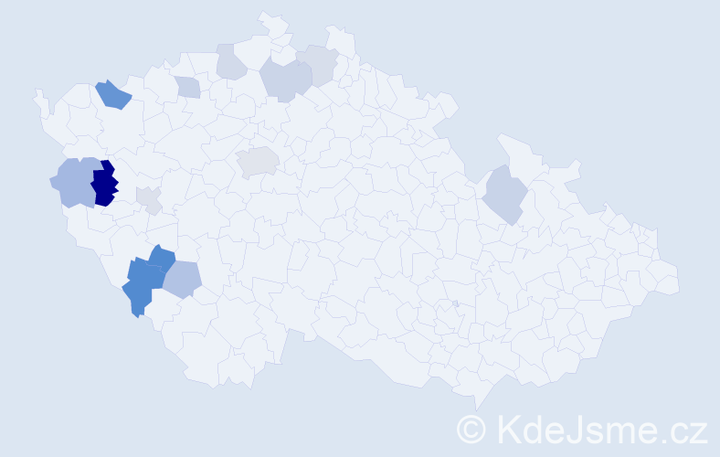 Příjmení: 'Černega', počet výskytů 20 v celé ČR