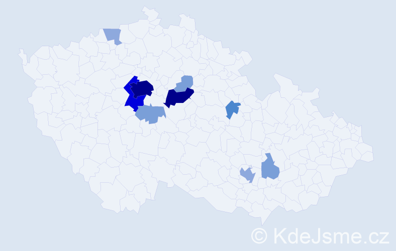 Příjmení: 'Chuchvalec', počet výskytů 31 v celé ČR
