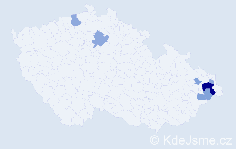 Příjmení: 'Střálková', počet výskytů 17 v celé ČR