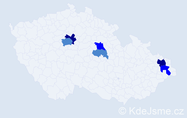 Příjmení: 'Cittová', počet výskytů 12 v celé ČR