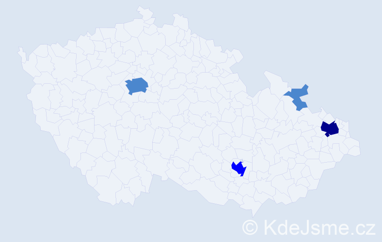 Příjmení: 'Bachrach', počet výskytů 7 v celé ČR