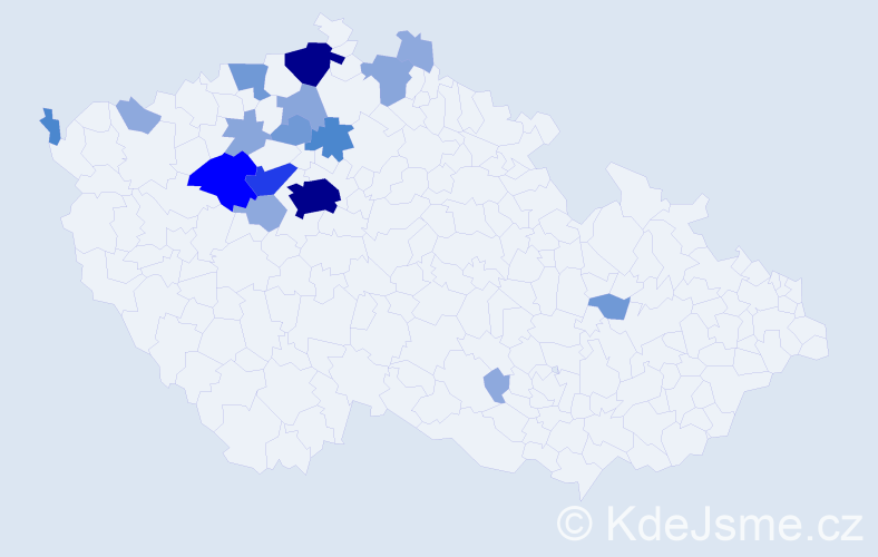 Příjmení: 'Lepová', počet výskytů 58 v celé ČR