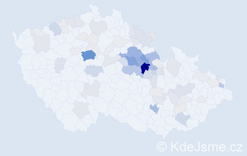 Příjmení: 'Bezdíček', počet výskytů 317 v celé ČR