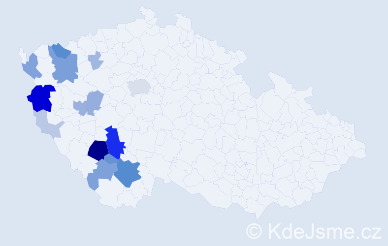 Příjmení: 'Lafatová', počet výskytů 66 v celé ČR